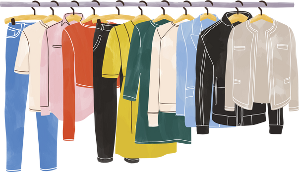 Clothes Hanging on Hangers